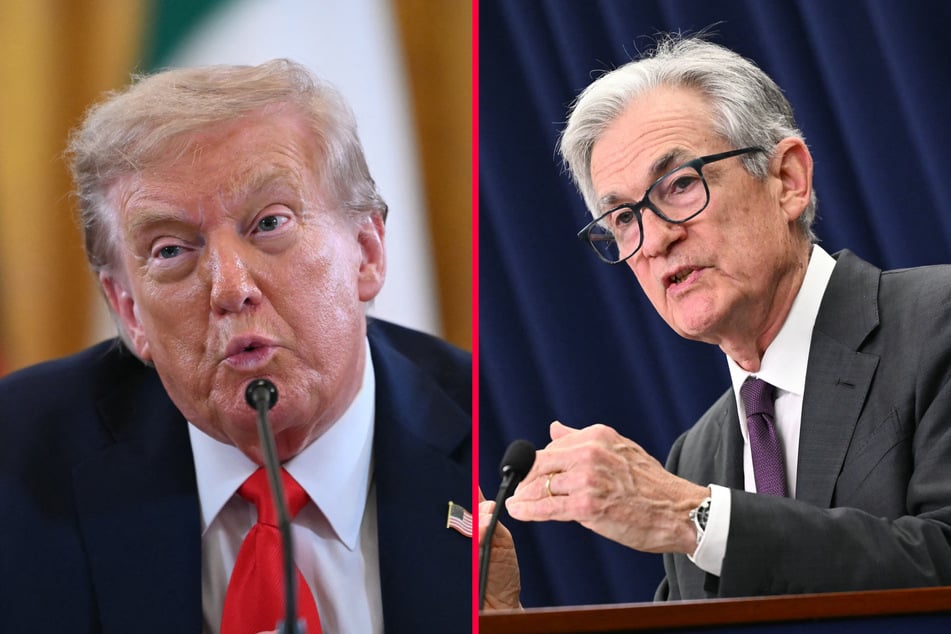 President Donald Trump (r.) attacked Federal Reserve Chair Jerome Powell and accused him of damaging the US housing market.