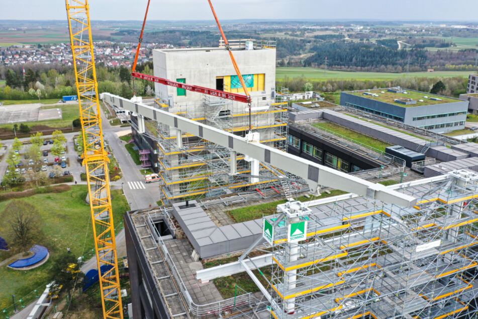 Die Baustelle am Ulmer Bundeswehrkrankenhaus.