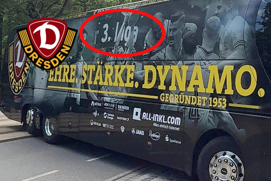 Ein Jahr nach Dynamo-Aufstieg: Darum trägt der Bus immer noch die Aufschrift "3. Liga"