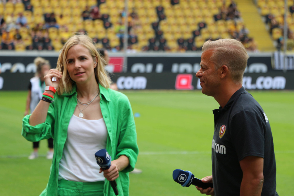 Stephanie Müller-Spirra (40) bei einem früheren Einsatz im Juli bei Dynamo Dresden.