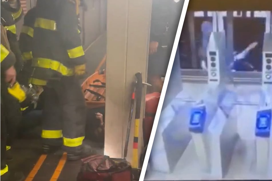 Attempted murder at NYC subway station as man is pushed in front of oncoming train