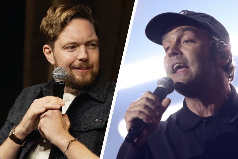 Zu den weiteren Gästen gehören unter anderem Comedian Bastian Bielendorfer (41, l.) und Musiker Axel "Aki" Bosse (46).