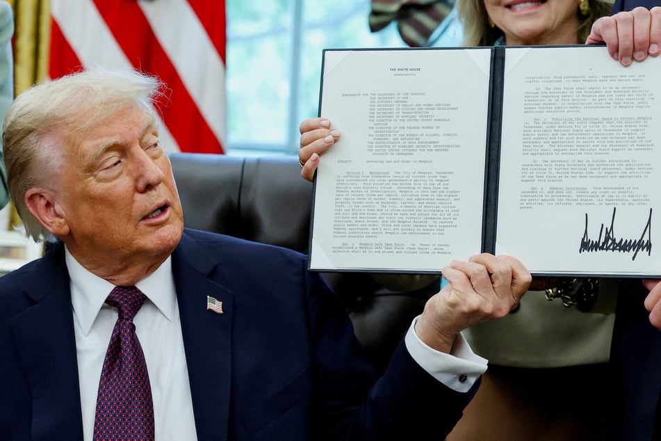 President Donald Trump on Monday signed an executive memorandum deploying the National Guard, the FBI, and other federal agencies to Memphis.