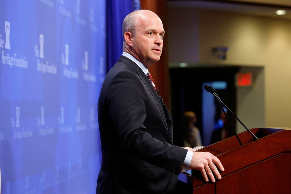 Kevin Roberts speaking during an event for The Heritage Foundation on October 19, 2022 in Washington, DC.