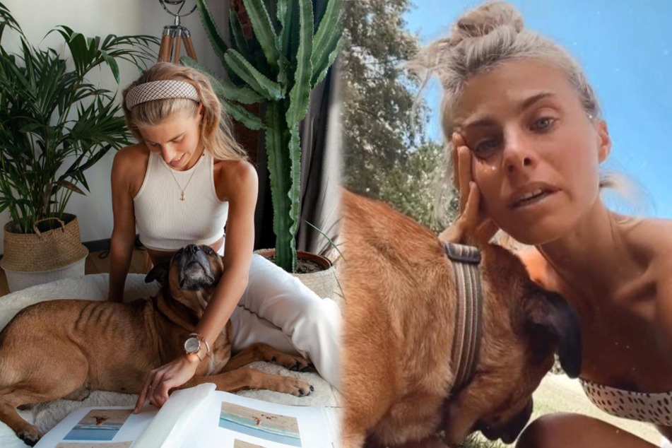 Debi zeigt sich in ihrer Instagram-Story mit Tränen in den Augen.