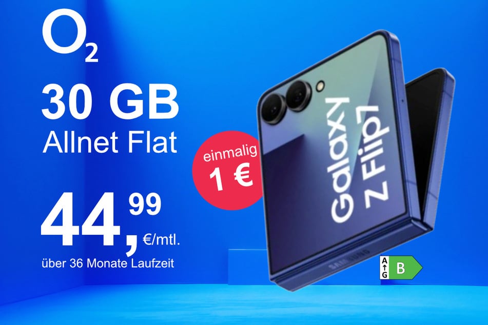 Das Samsung Galaxy Z Flip7 im o2 Mobile M für einmalig 1 Euro.