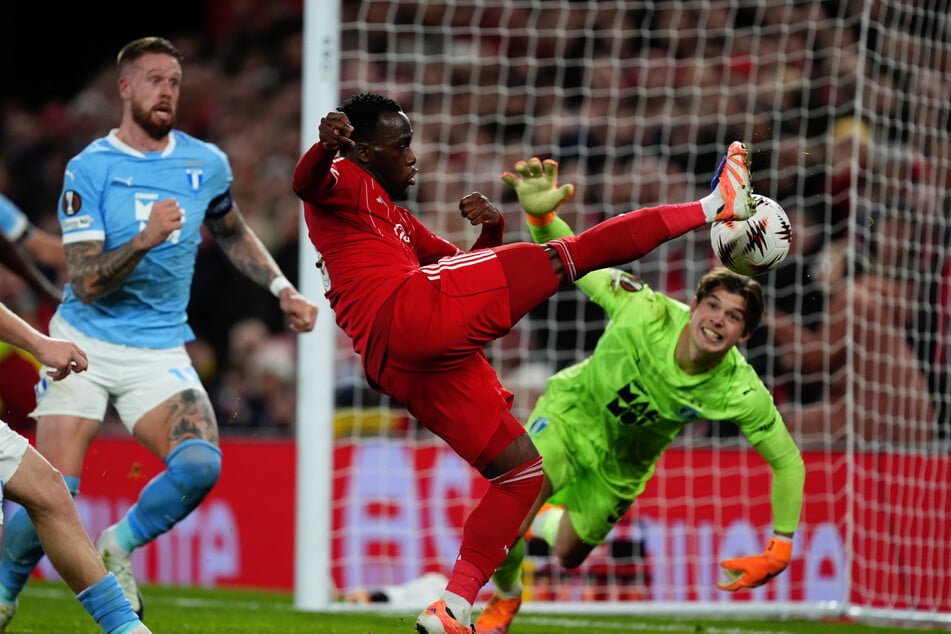 In der Europa League startete Kalimuendo zuletzt dreimal in Folge von Beginn. Dabei gelangen ihm zwei Tore: so wie hier das 2:0 beim 3:0 gegen Malmö FF.