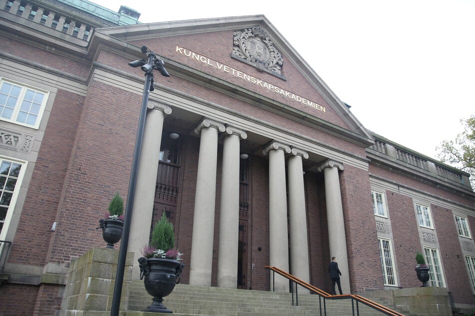 A view of the exterior of the Royal Swedish Academy of Sciences where the Nobel Prize in Economic Sciences is announced in Stockholm.