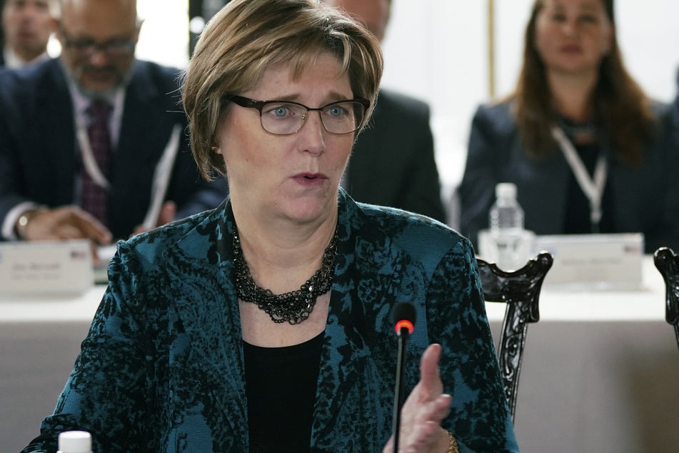 The US embassy page listed Laura F. Dogu (pictured) as the new charge d'affaires to Venezuela, where US-backed interim president Delcy Rodriguez has taken over from Nicolas Maduro.