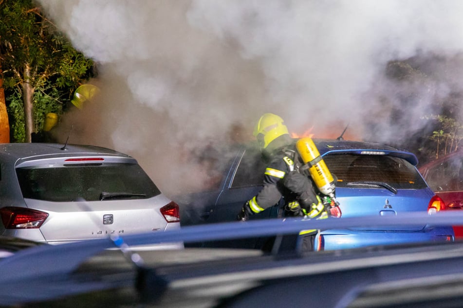 Vergangene Woche brannte - ebenfalls in der Lessingstraße - ein Mitsubishi ab.