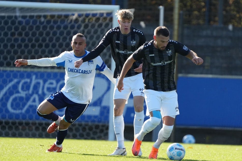 Niclas Erlbeck (r.) hatte seine Knieprobleme auskuriert und stand in Berlin in der Startelf des CFC.