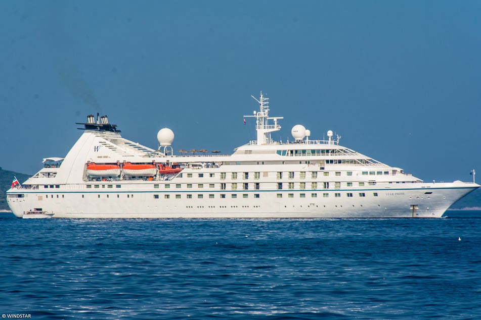 Luxus auf See: Die "Star Pride" ist ein elegantes Kreuzfahrtschiff von Windstar Cruises.