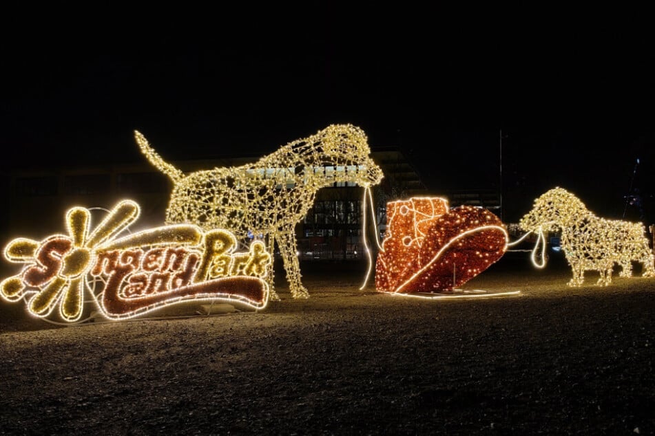 Eine magisch leuchtende Märchenwelt im Sonnenlandpark Lichtenau.