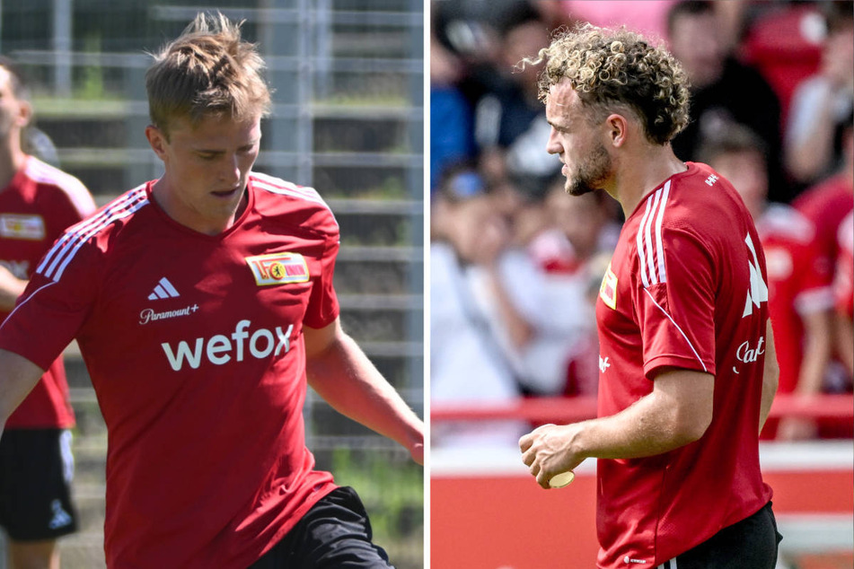 Mikkel Kaufmann (l.) und Benedict Hollerbach (beide 22) dürfen nicht mit Union Berlin in der Champions League kicken.