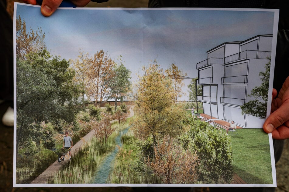 So baumreich und grün könnte der Blasewitz-Grunaer-Landgraben im Spätsommer aussehen.