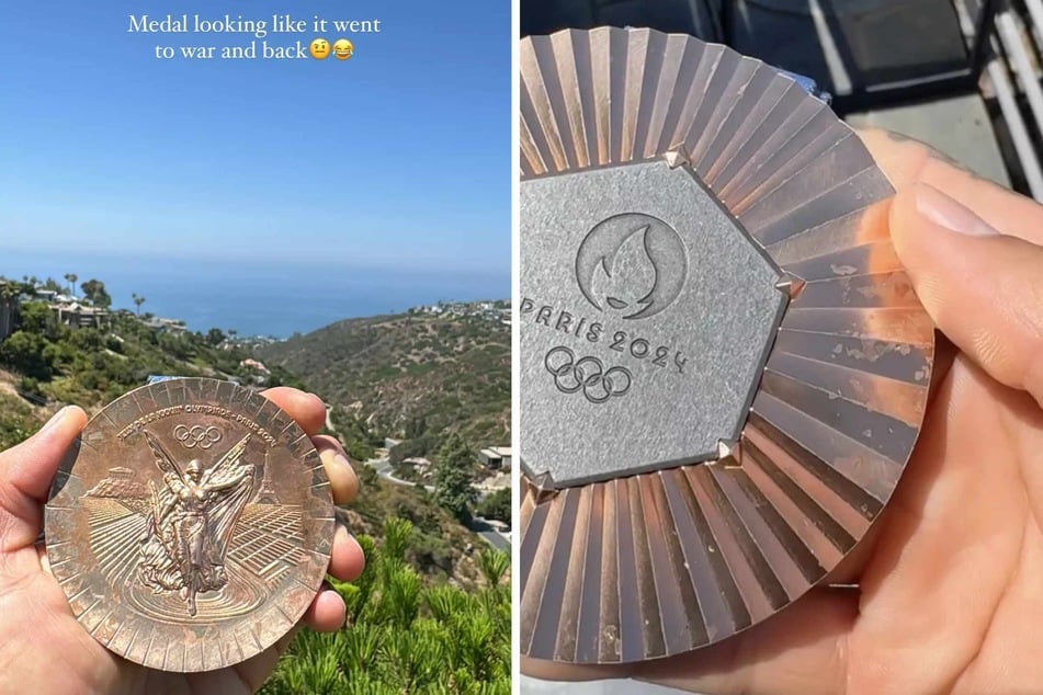 American skateboarder Nyjah Huston, who won bronze in the street skateboarding competition on July 29, posted pictures of his medal where he complained about its quality.