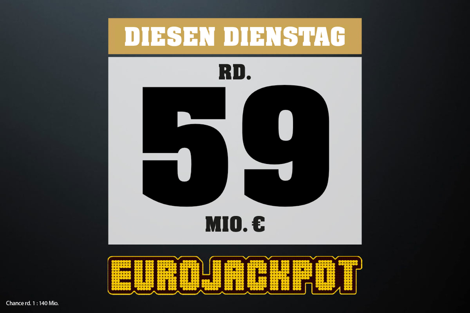 Eurojackpot: Diesen Dienstag (30.12.) liegen rund 59 Millionen Euro im Jackpot.