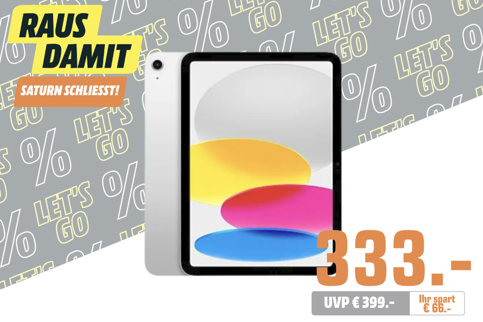 Apple iPad für 333 statt 399 Euro.