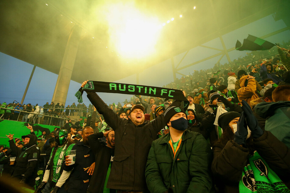 The supporter section was electric during Austin FC's match on Saturday at Q2 Stadium.