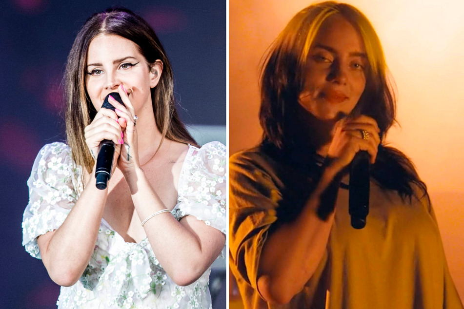 Billie Eilish (r) said Lana Del Rey was a major inspiration for her early in her career.