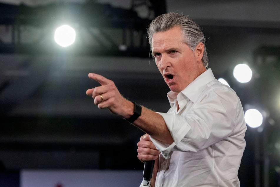 California Governor Gavin Newsom gave a fiery speech in support of his Proposition 50 redistricting effort during a rally at the LA Convention Center on November 1, 2025.