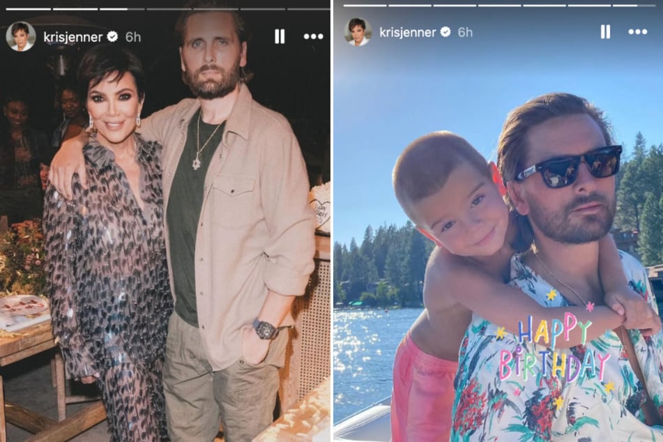 Kris Jenner (l.) posted a ton of photos on social media in honor of Scott Disick's birthday!