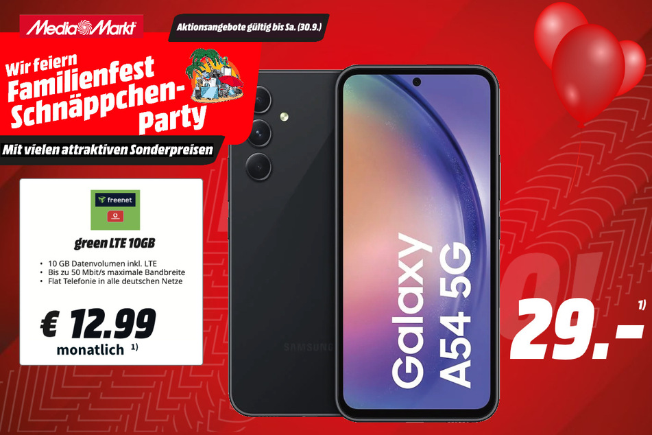 Samsung Galaxy A54 5G für 29 Euro im Tarif.