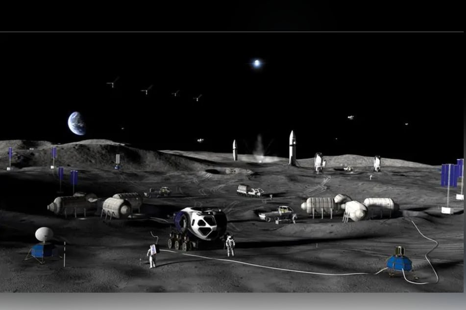 Ten koncept NASA pokazuje, jak może wyglądać gotowa baza na Księżycu.