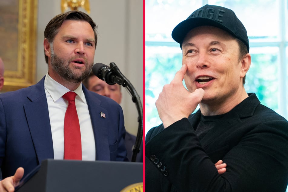 Elon Musk praised Vice President JD Vance (l.) for being a "good guy" and threw his support behind the Trump administration's moves in Washington DC.