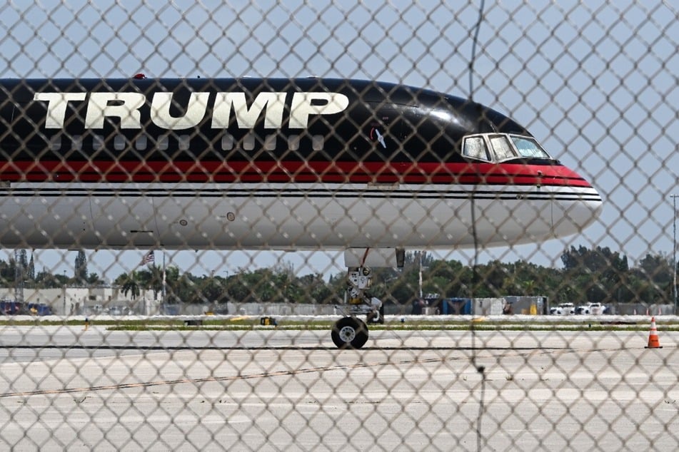 President Donald Trump's personal "Trump Force One" jet landed at the newly renamed Donald J. Trump International Airport in West Palm Beach, Florida, on Thursday.