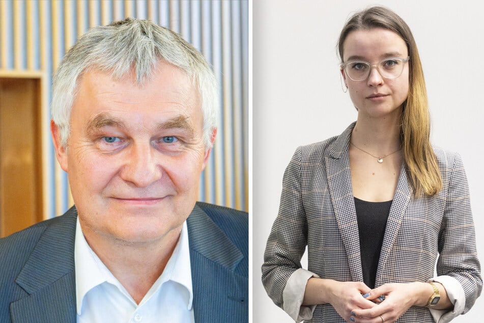 Links FDP/FB-Chef Michael Hauck (62), rechts PVP-Stadträtin Anne Herpertz (26, Piraten), die 2024 erstmals in das Kommunalparlament gewählt wurde.