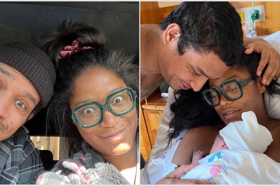 Keke Palmer (r) revealed that she welcomed her son Leo over the weekend!