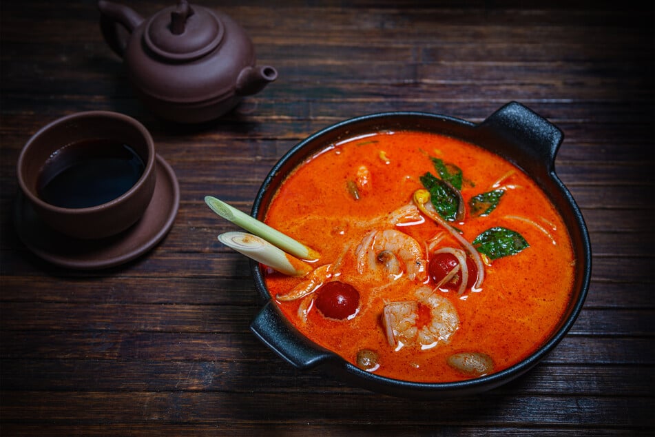 You can use all kinds of protein in a Thai red curry, even seafood.