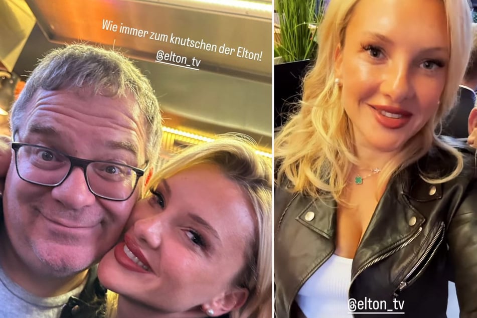 Evelyn Burdecki (34) zeigte sich vertraut mit ihrem TV-Kollegen Elton (52) bei einem Event in Köln.