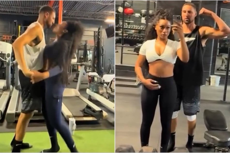 Megan Thee Stallion gets physical with NBA boo Klay Thompson in viral workout
