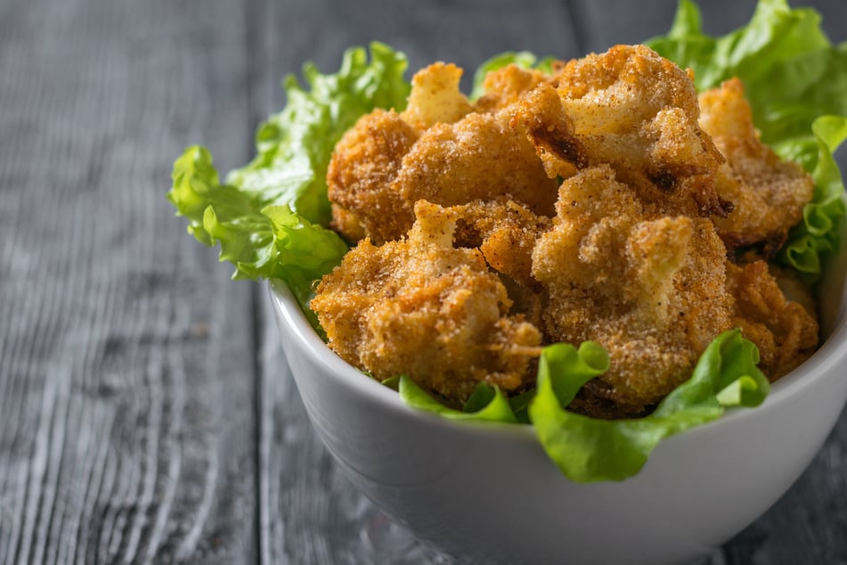 Mmh, lecker: panierter Blumenkohl aus dem Airfryer.