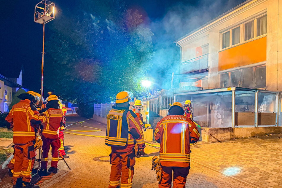 Am Abend brannte es direkt an einem Kindergarten in Bruchsal.