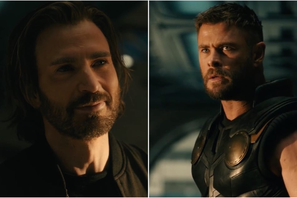 Avengers stars Chris Evans (l) and Chris Hemsworth (r) return as their Marvel counterparts Steve Rogers and Thor respectively in Avengers: Doomsday.