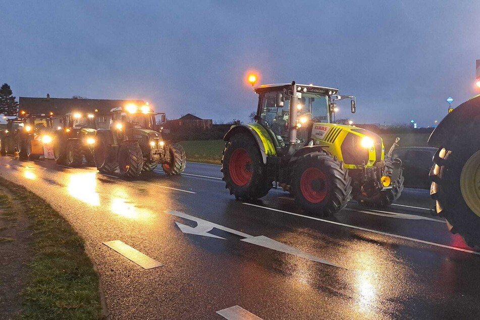 Protestaktion der sächsischen Landwirte: Autobahnauffahrten rund um Leipzig dicht