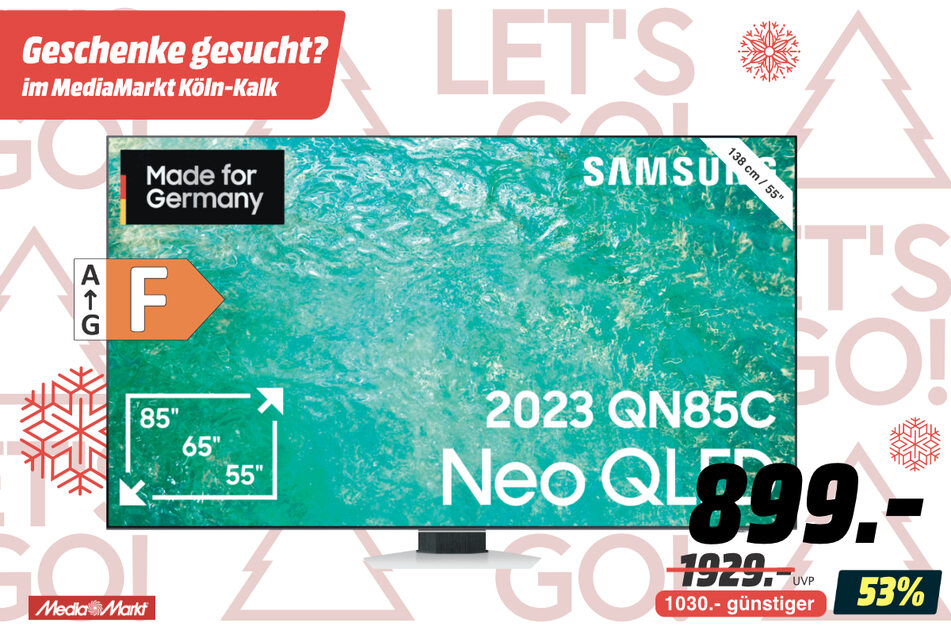 55-Zoll Samsung-Fernseher für 899 statt 1.929 Euro.
