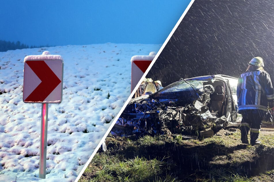 Neuschnee und Eis sorgen für glatte Straßen in Bayern