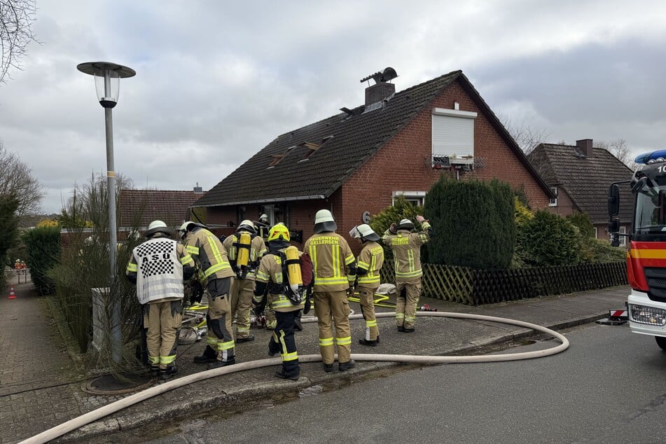 Die Feuerwehr Südergellersen im Einsatz.