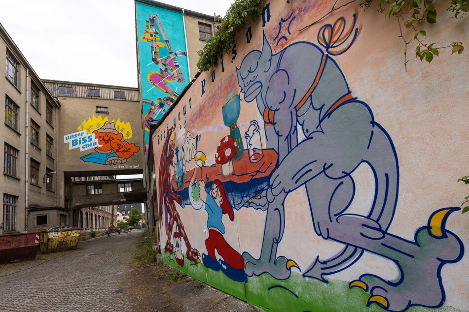 Voriges Jahr lockte Street-Art in der ehemaligen Buntpapierfabrik Besucher nach Flöha.