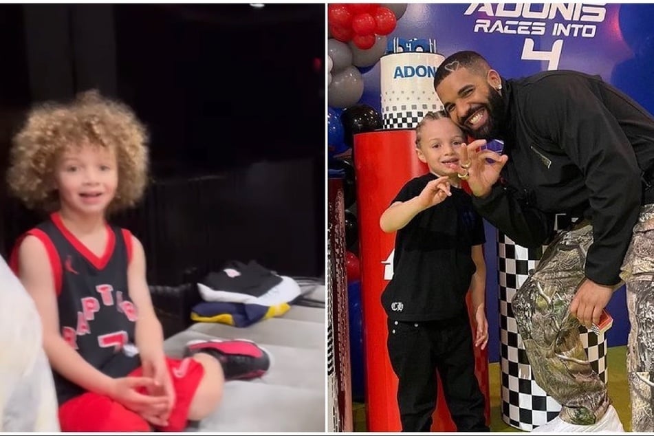 Drake's son Adonis has a thing or two to show his dad when it comes to playing basketball.
