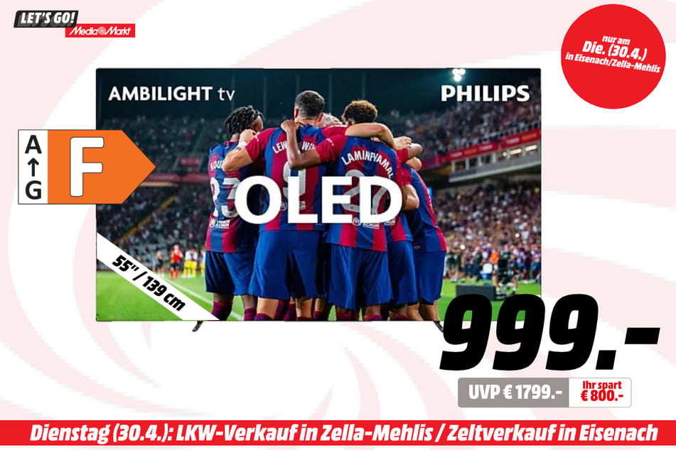 55-Zoll Philips-Fernseher für 999 statt 1.799 Euro.