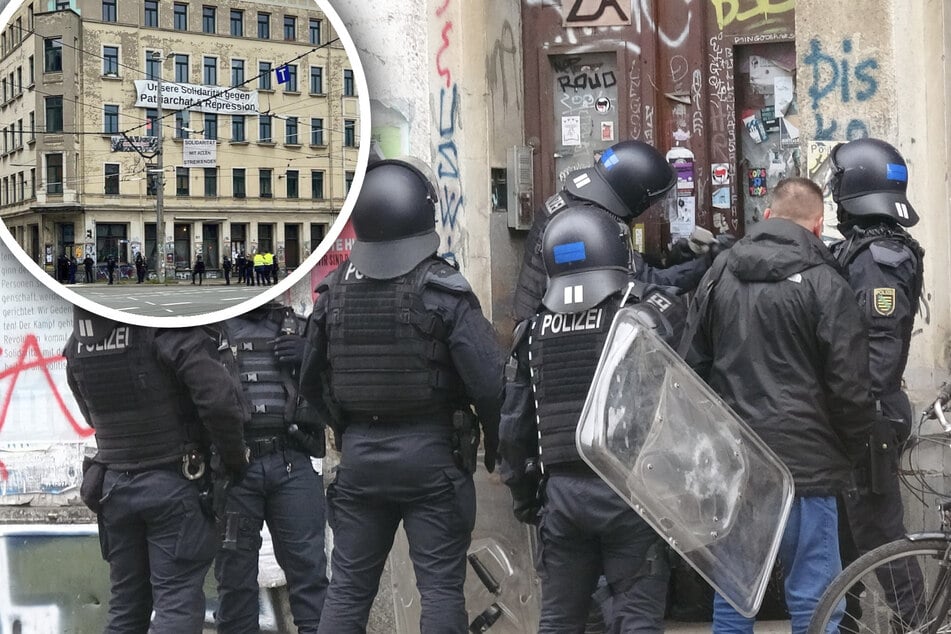 Leipzig: Vorwurf des versuchten Totschlags: Polizei durchsucht Häuser nach Tag-X-Demo