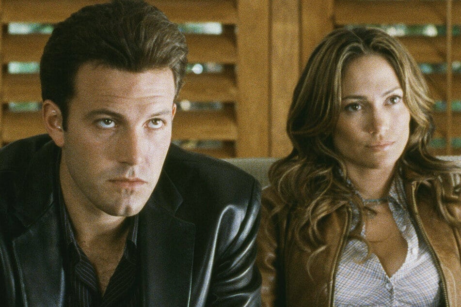 Jennifer Lopez and Ben Affleck in the film Gigli. The two began dating shortly after meeting on set before splitting in 2004.