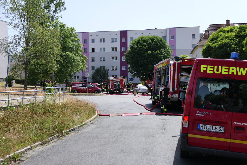 In Bad Lausick brannte es am Samstag im Keller eines Mehrfamilienhauses.