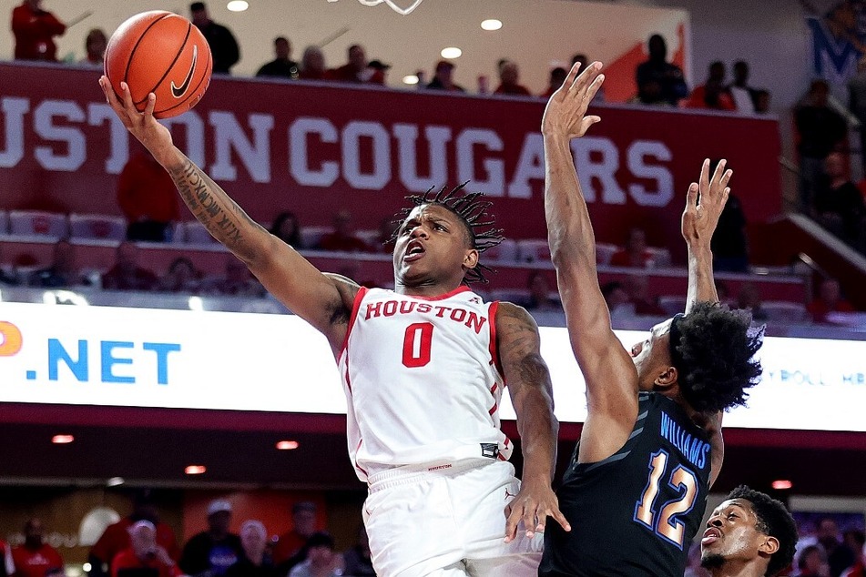 This season, Marcus Sasser (l.) has returned to the basketball court for the Cougars after coming back from an injury that ended his playing time early last year.