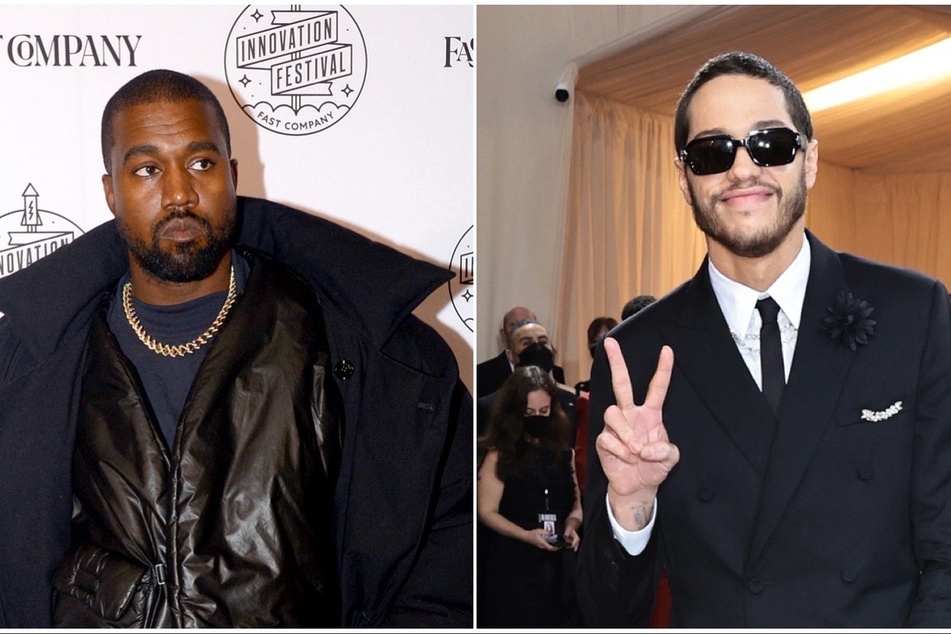 Pete Davidson (r) reportedly sought trauma therapy after being viciously and repeatedly harassed by Kanye "Ye" West.